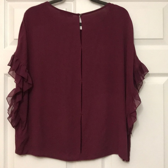 William Rast Ruffled sleeve 100% Viscose Top - Picture 5 of 7